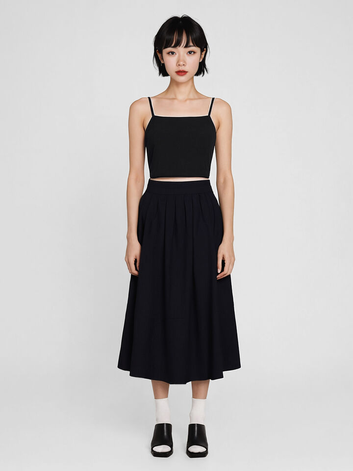 Black bustier with jacquard pattern - sisley k top - Preto | Sisley K image number 1
